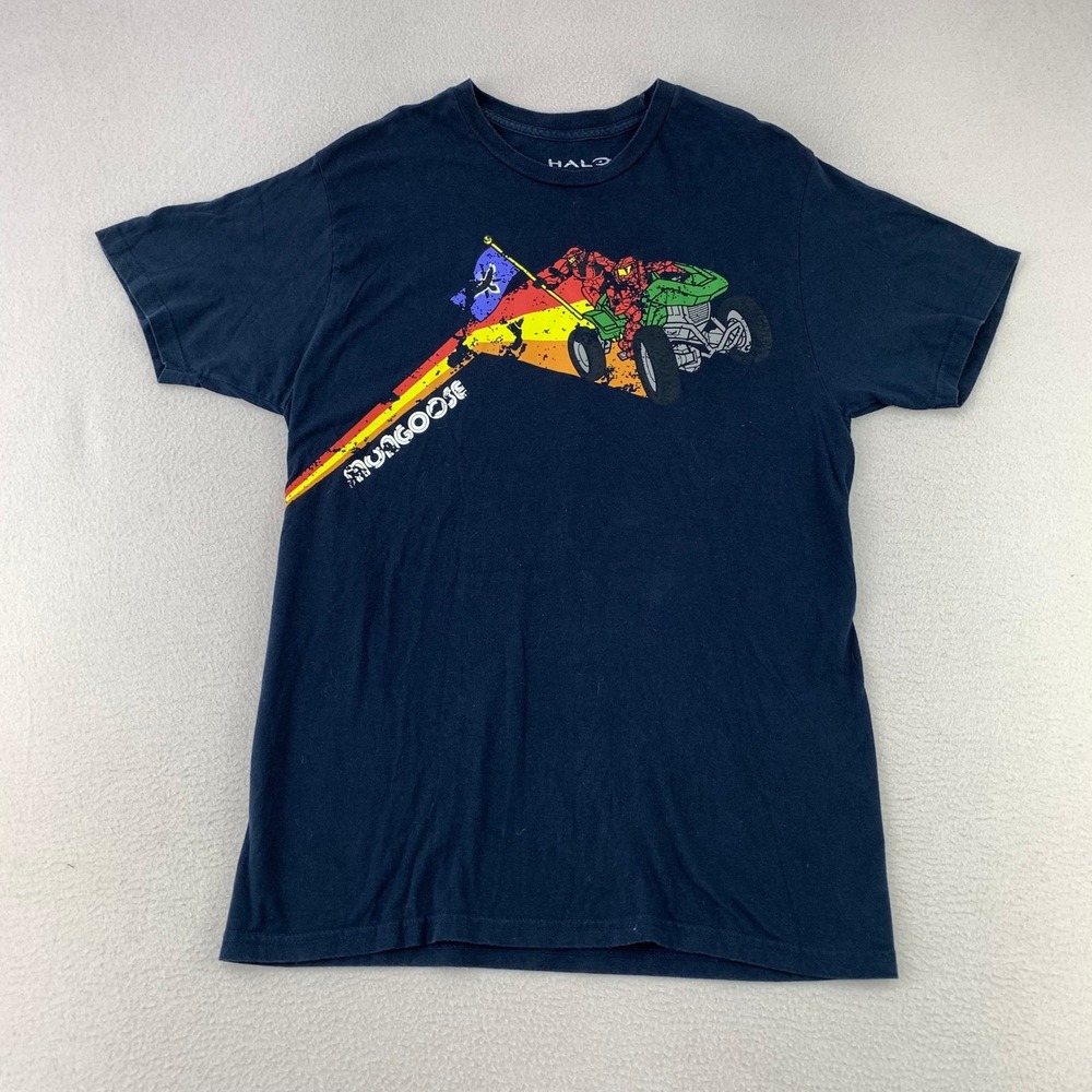HALO T-Shirt Men Large Navy Mongoose Graphic Tee Loot Crate Microsoft Gamer Nerd